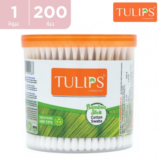  تيوليب اعواد قطن 200 قطعة - يتم التوصيل بواسطة توصيل فاست