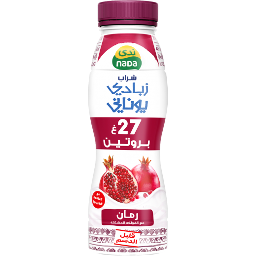 ندى - شراب زبادي يوناني قليل الدسم بنكهة الرمان - 330 مل - يتم التوصيل بواسطة توصيل فاست