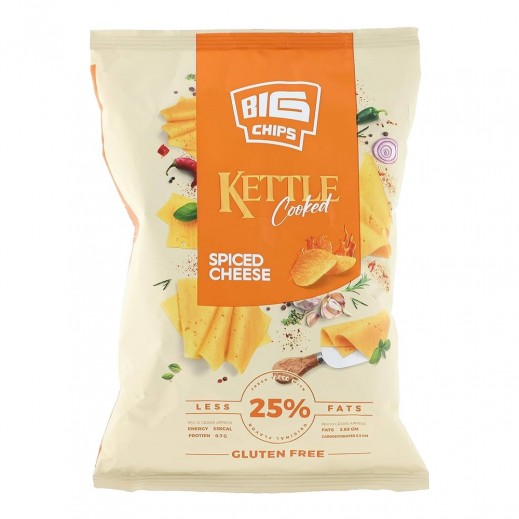 بيج شيبس - رقائق بطاطس مقلية خالية من الغلوتين بنكهة الجبنة الحارة 75 جم - يتم التوصيل بواسطة توصيل فاست