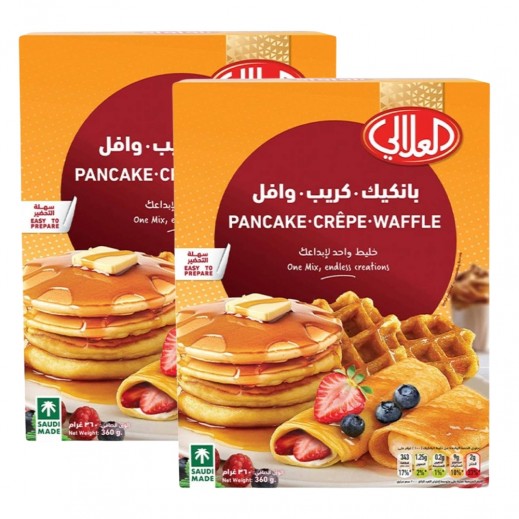العلالي خليط البان كيك والوافل والكريب 2 × 360 جم - يتم التوصيل بواسطة توصيل فاست