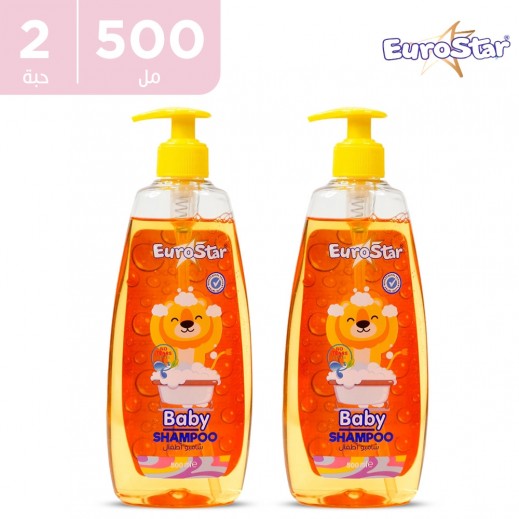 يوروستار - شامبو للأطفال بدون دموع 2 × 500 مل - يتم التوصيل بواسطة توصيل فاست