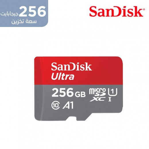 سانديسك بطاقة الترا يو اتش اس مايكرو اس دي بسعة 256 جيجابايت - يتم التوصيل بواسطة توصيل فاست