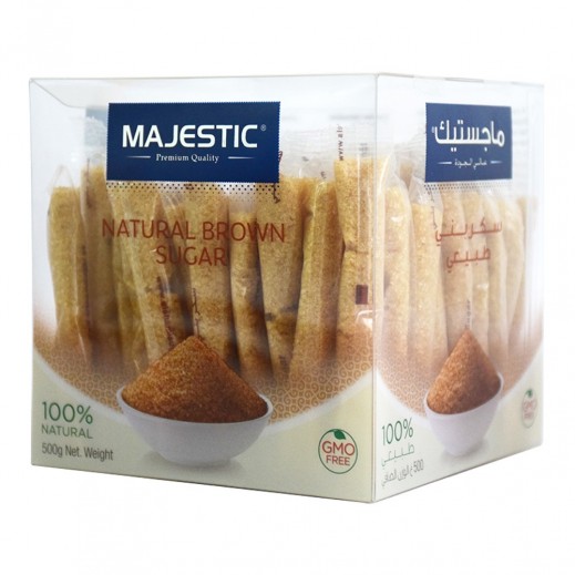ماجستيك - أظرف سكر بني طبيعي 500 جم - يتم التوصيل بواسطة توصيل فاست