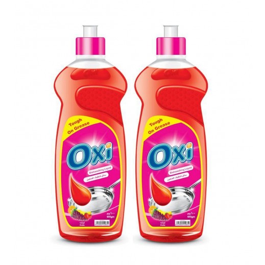 أوكسي برايت - سائل غسيل الأطباق برائحة الفاكهة الحمراء 2 × 600 مل