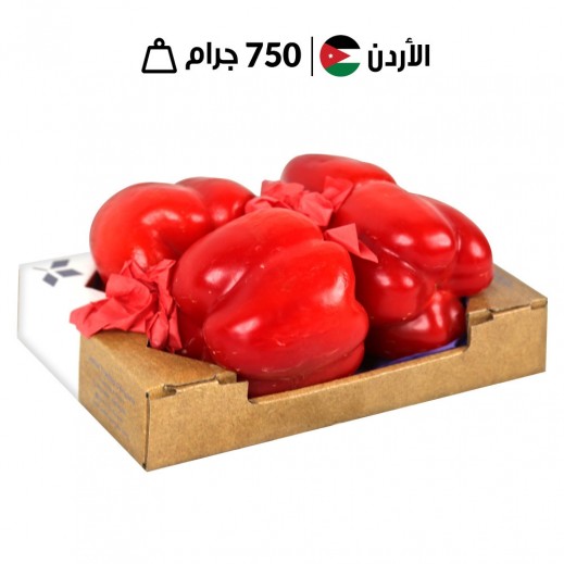 كرتونة فليفلة حمراء أردنية طازجة 750 جم تقريبًا