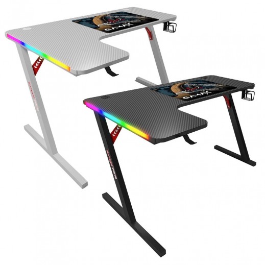 جاماكس طاولة ألعاب RGB على شكل حرف L يسار 140×100×74 سم مع لوحة ماوس - يتم التوصيل بواسطة  Taw9eel خلال يومين عمل 