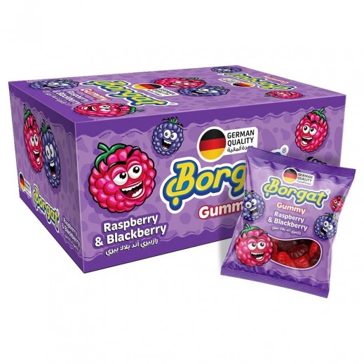 بورجات حلوى جيلاتينية بنكهة التوت البري والتوت الأسود، 24 × 10 جم
