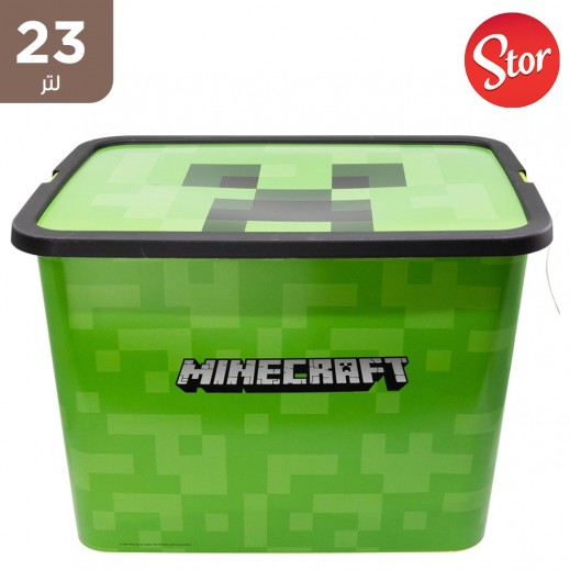 ستور - صندوق تخزين بتصميم ماينكرافت - 23 لتر 