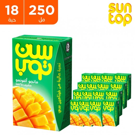 سن توب - عصير مانجو 18 × 250 مل - يتم التوصيل بواسطة توصيل فاست