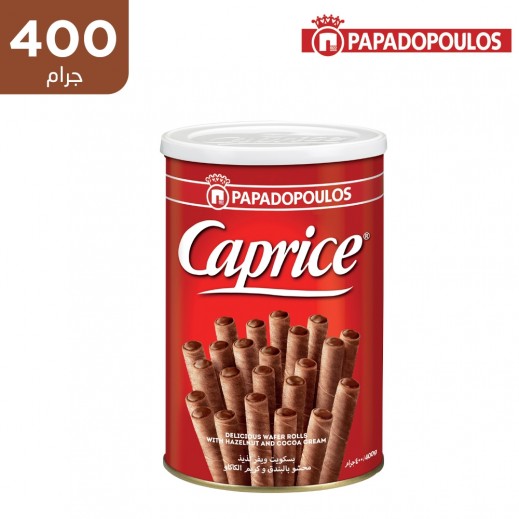 كابريس - ويفر رولز بكريمة البندق 400 جم - يتم التوصيل بواسطة توصيل فاست