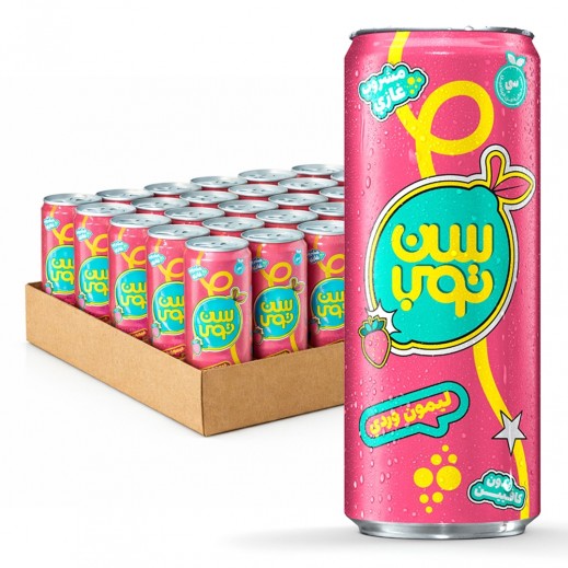 سن توب مشروب غازي بنكهة الليمون الوردي 30 × 240 مل