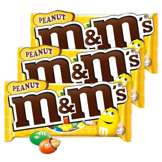 إم آند إمز شوكولاتة بالفول السوداني 3 × 45 جم