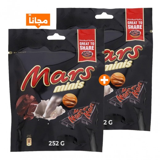 مارس شوكولاتة مينيز 252 جم - 1 + 1 مجاناً