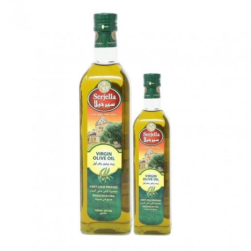 زيت زيتون بكر ممتاز من سيرجيلا 750 مل + 250 مل  - يتم التوصيل بواسطة توصيل فاست