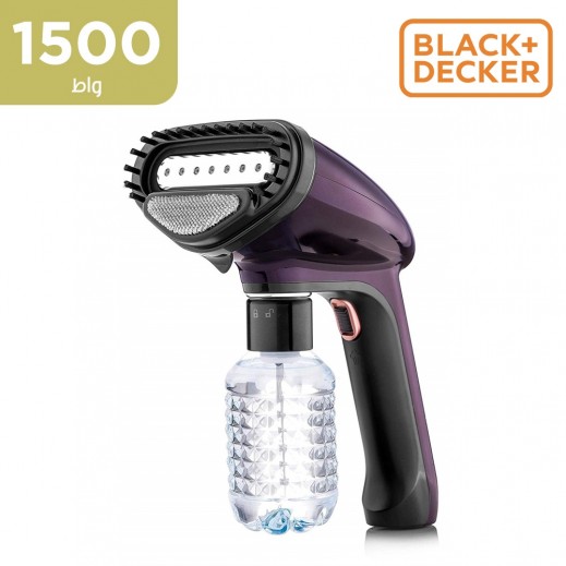 بلاك + ديكر – كواية الملابس البخارية المحمولة 1500 واط – بنفسجي - يتم التوصيل بواسطة توصيل فاست