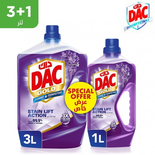 داك - مطهر سوبر برائحة اللافندر 3 لتر + 1 لتر مجاناً - يتم التوصيل بواسطة توصيل فاست