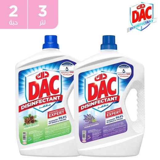 داك - منظّف ​​أرض مطهّر برائحة الصنوبر واللافندر (2 × 3 لتر) - يتم التوصيل بواسطة توصيل فاست