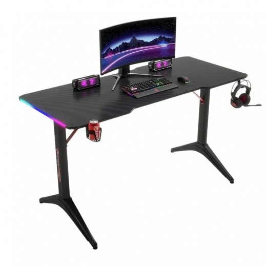 جادجتون مكتب ألعاب D2208 بتصميم Y وإضاءة RGB متدفقة 120×60×74 سم - يتم التوصيل بواسطة  Taw9eel خلال يومين عمل 
