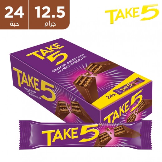 تيك فايڤ - ويفر مقرمش 2 أصابع (24 × 12.5 جم) - يتم التوصيل بواسطة توصيل فاست