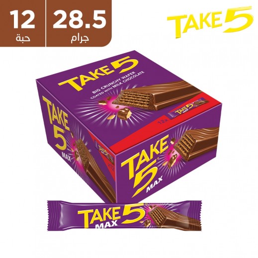 تيك فايڤ - ويفر ماكس مقرمش كبير بالشوكولاتة (12 × 28.5 جم) - يتم التوصيل بواسطة توصيل فاست