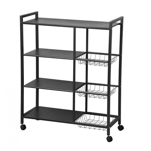 رف منظم للمطبخ بعجلات  - يتم التوصيل بواسطة Taw9eel Within 48 hours 