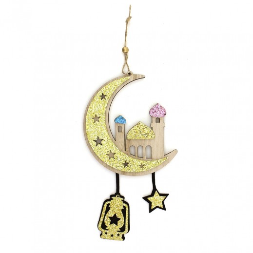 علاقة خشب هلال صغيرة