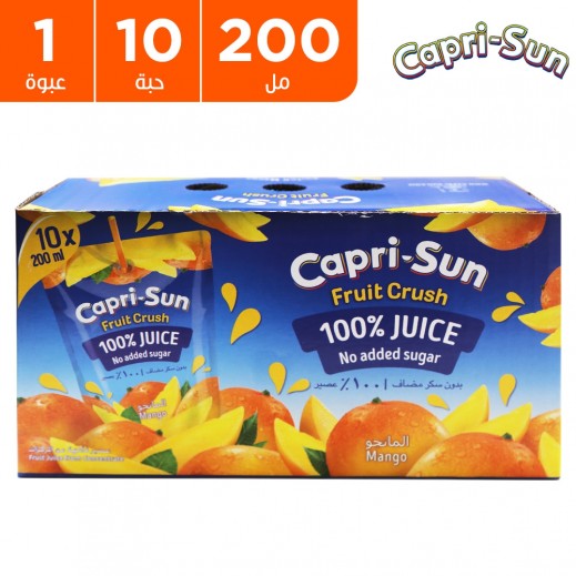 كابري سن عصير المانجو 100% فواكه خالي من السكر 10 × 200 مل - يتم التوصيل بواسطة توصيل فاست