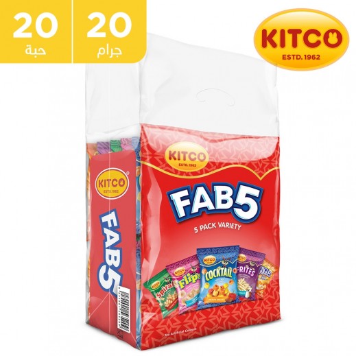 كيتكو - تشكيلة سناك فاب فايف المتنوعة 20 × 18 جم - يتم التوصيل بواسطة توصيل فاست