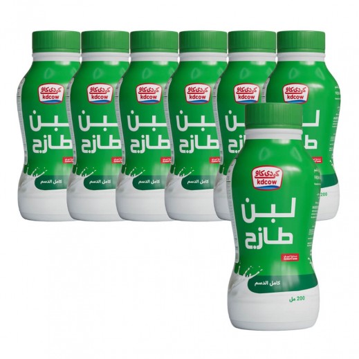 كي دي كاو - لبن طازج كامل الدسم 6 × 200 مل - يتم التوصيل بواسطة توصيل فاست