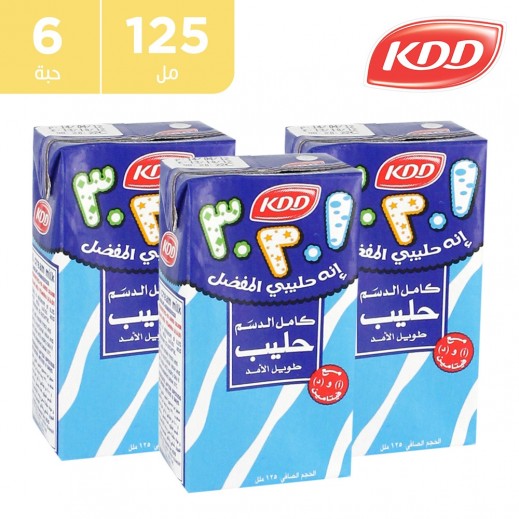 كى دى دى – حليب طويل الأمد كامل الدسم 125 مل ( 6 حبة ) - يتم التوصيل بواسطة توصيل فاست