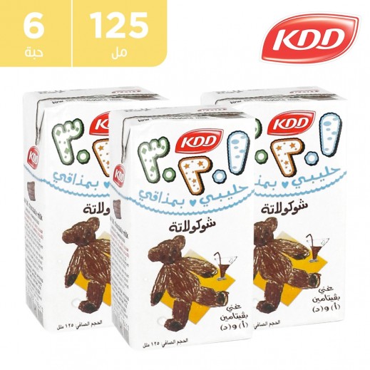كى دى دى – حليب بنكهة الشوكولاتة 125 مل ( 6 حبة ) - يتم التوصيل بواسطة توصيل فاست