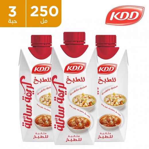 كي دي دي– كريمة طبخ سائلة 3 × 250 مل  - يتم التوصيل بواسطة توصيل فاست