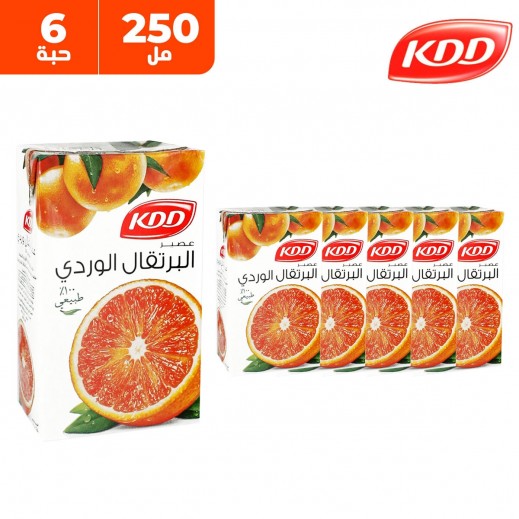 كى دى دى - عصير البرتقال الأحمر 6 × 250 مل - يتم التوصيل بواسطة توصيل فاست