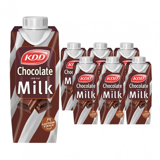كي دي دي - حليب بنكهة الشوكولاتة خالى من اللاكتوز 6×250 مل - يتم التوصيل بواسطة توصيل فاست
