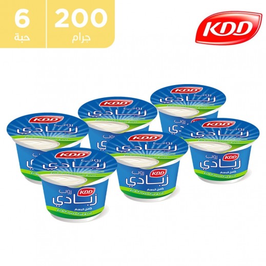 كي دي دي - زبادي طازج كامل الدسم 6 × 200 مل  - يتم التوصيل بواسطة توصيل فاست