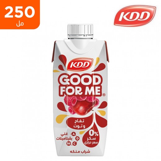 كي دي دي عصير بنكهة التفاح والتوت خالي من السكر 250 مل - يتم التوصيل بواسطة توصيل فاست