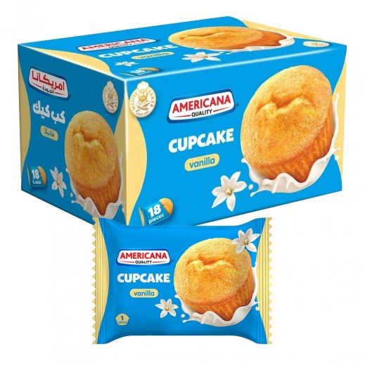 أمريكانا كب كيك الفانيليا 18 × 25 جم