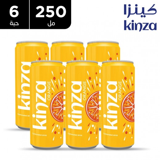 كينزا - مشروب غازي بنكهة البرتقال 6 × 250 مل  - يتم التوصيل بواسطة توصيل فاست