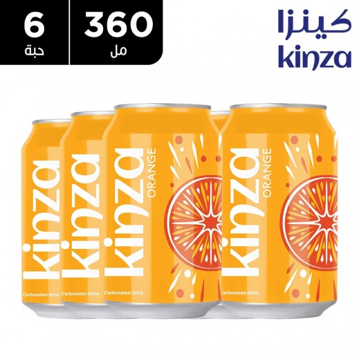 كينزا - مشروب غازي برتقال 6 × 360 مل - يتم التوصيل بواسطة توصيل فاست