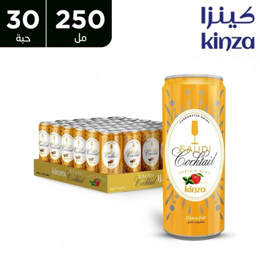 كينزا - مشروب غازي كوكتيل التفاح والنعناع 30 × 250 مل