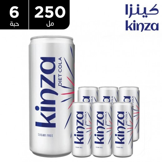 كينزا دايت كولا مشروب غازي 6 × 250 مل - يتم التوصيل بواسطة توصيل فاست