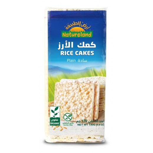 أرض الطبيعة - كعك أرز عضوي سادة 130 جم - يتم التوصيل بواسطة توصيل فاست