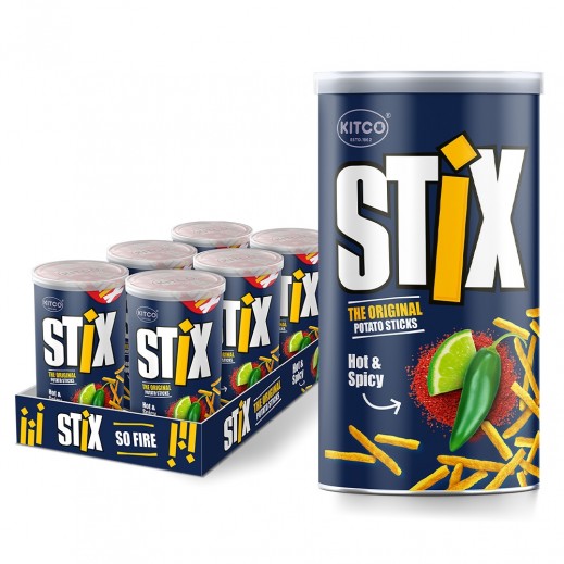 كتكو - عيدان بطاطا ستيكس بنكهة البهارات الحارة 6 × 45 جم  