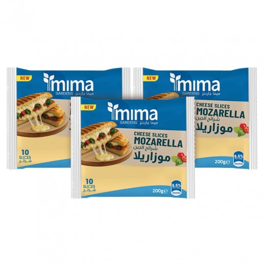 ميما جاردنز جبنة موزاريلا 10 شرائح 3 × 200 جم
