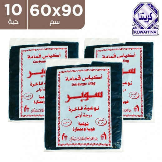 كوايتينا اكياس قمامه 60 × 90 سم (15 حبة)