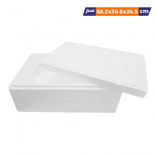  كويت بوليمار - صندوق تبريد ستايروفوم مستطيل 58.2 × 36.6 × 24.5 سم  - يتم التوصيل بواسطة توصيل فاست