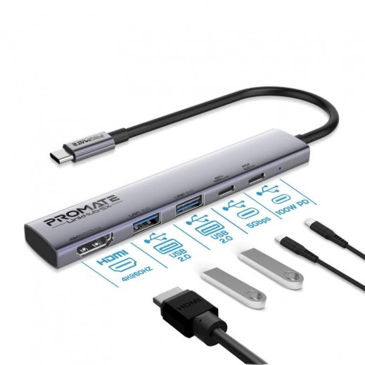 بروميت - موزع USB-C متعدد الوظائف عالي السرعة