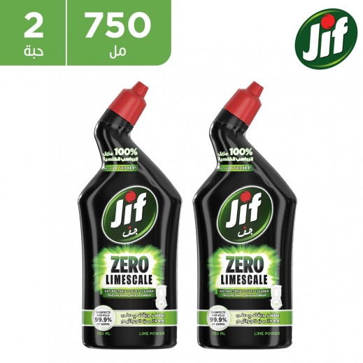 جيف - منظف المرحاض زيرو ليميسكال لايم باور - 2 × 750 مل - يتم التوصيل بواسطة توصيل فاست