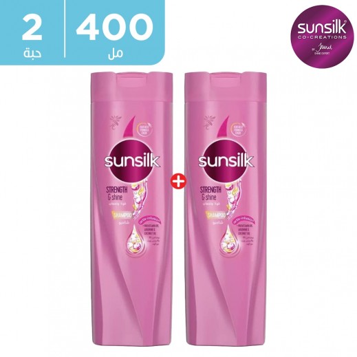 صانسيلك - شامبو اللمعان والقوة 2 × 400 مل - يتم التوصيل بواسطة توصيل فاست