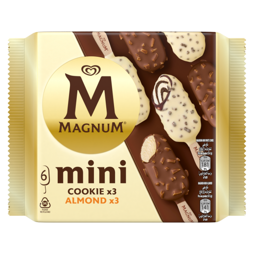 ماجنوم آيس كريم ميني باللوز والكوكيز 338 مل - يتم التوصيل بواسطة توصيل فاست